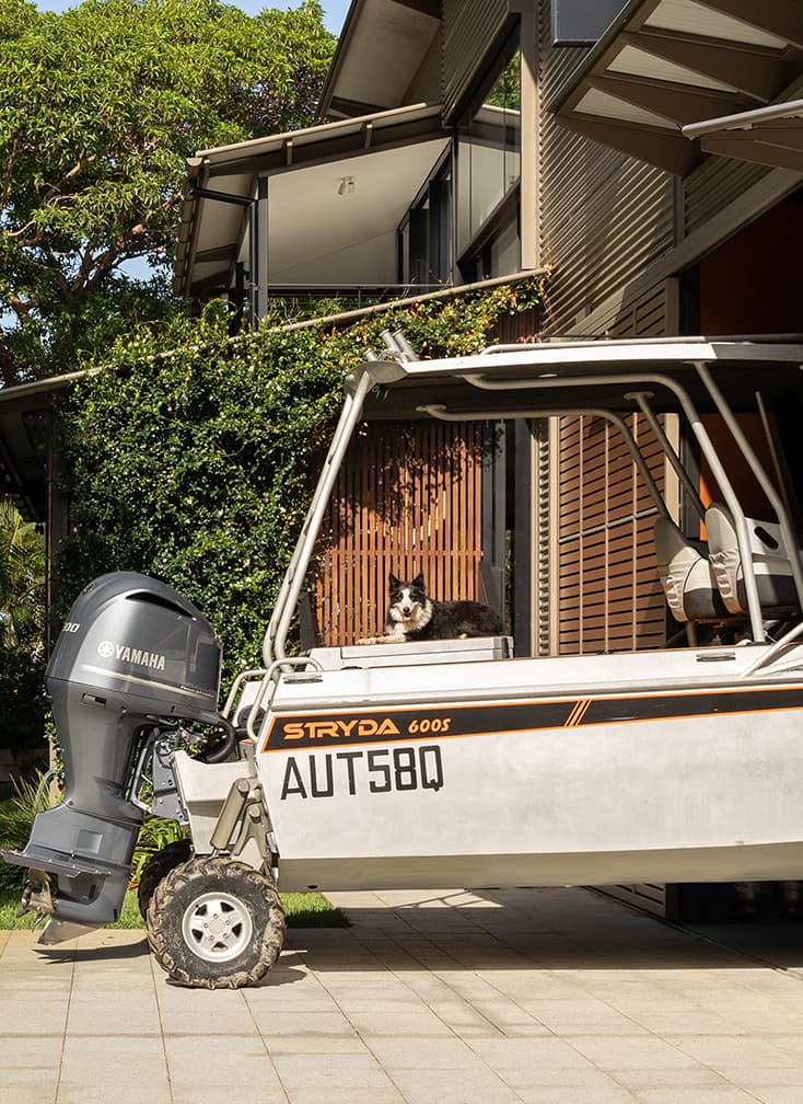 JCBS Stryda boat at Moreton Island project